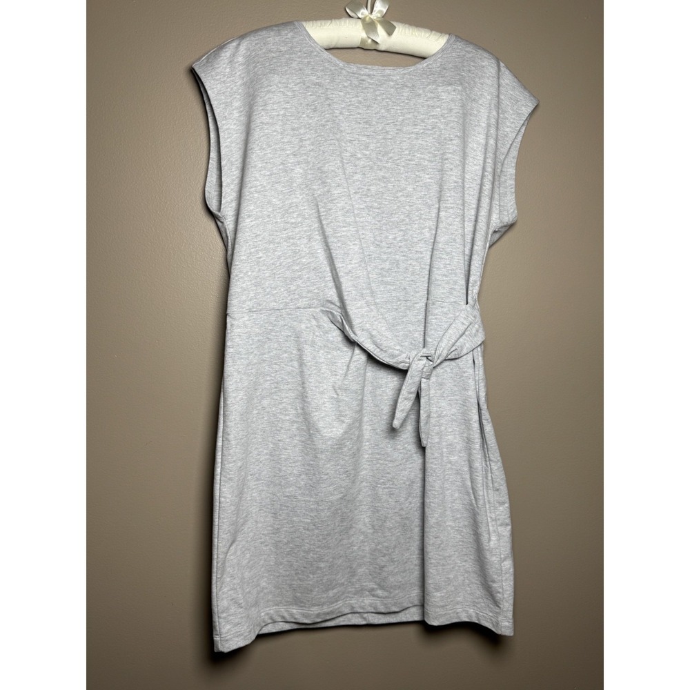 Women's Grey Nine West Side Knot T-shirt Dress Size Large